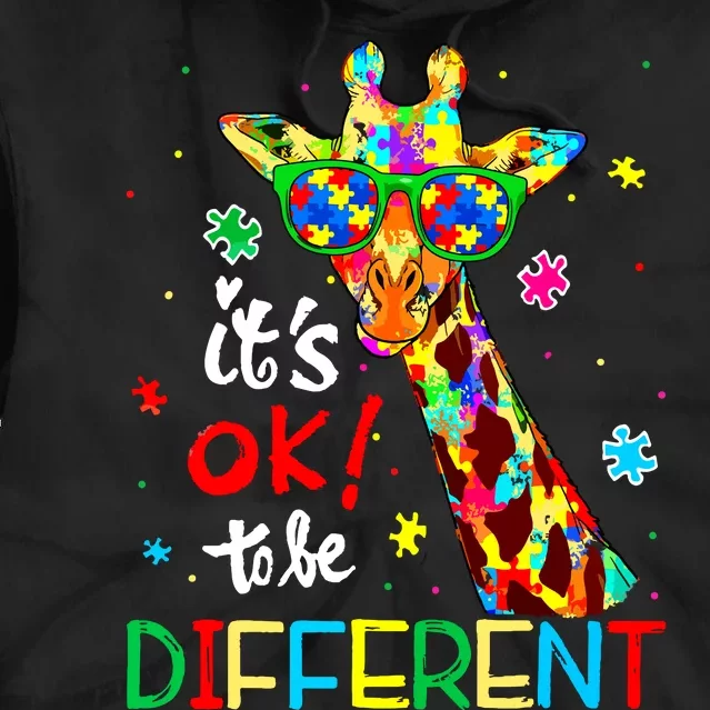 Autism Awareness Acceptance Women Its Ok To Be Different Tie Dye Hoodie