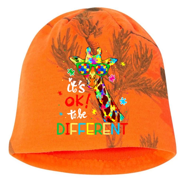 Autism Awareness Acceptance Women Its Ok To Be Different Kati - Camo Knit Beanie