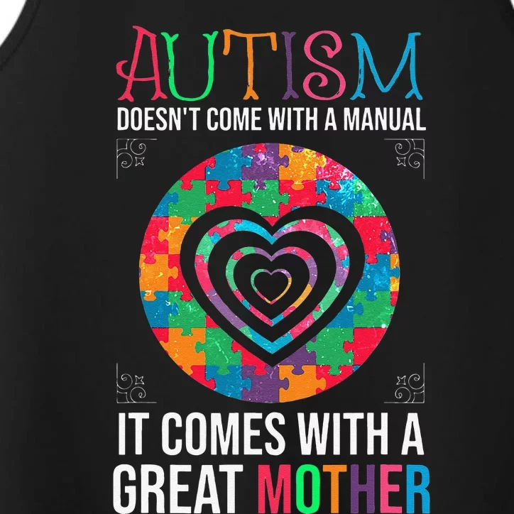 Autism Awareness Autism Comes With A Great Mom Performance Tank