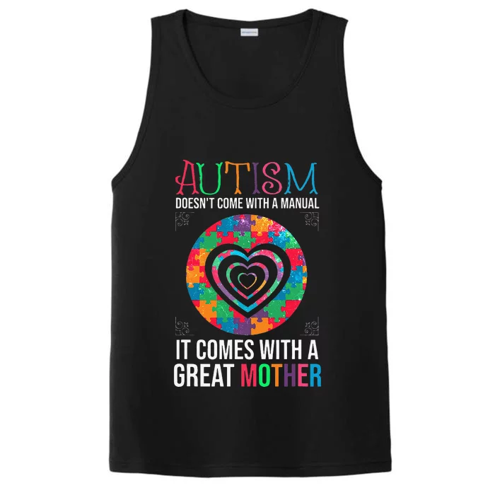 Autism Awareness Autism Comes With A Great Mom Performance Tank