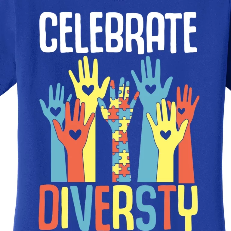 Autism Awareness And Support Celebrate Diversity Gift Women's T-Shirt