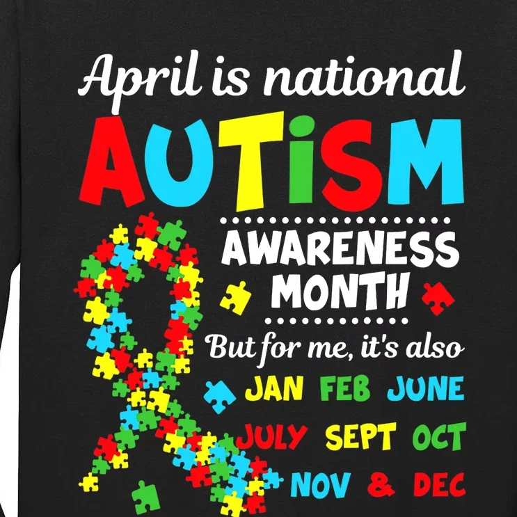 Autism Awareness - April is National Autism Awareness Month Tall Long Sleeve T-Shirt