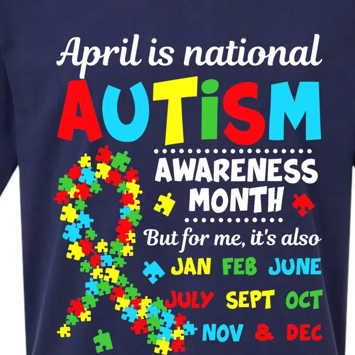 Autism Awareness - April is National Autism Awareness Month Sueded Cloud Jersey T-Shirt