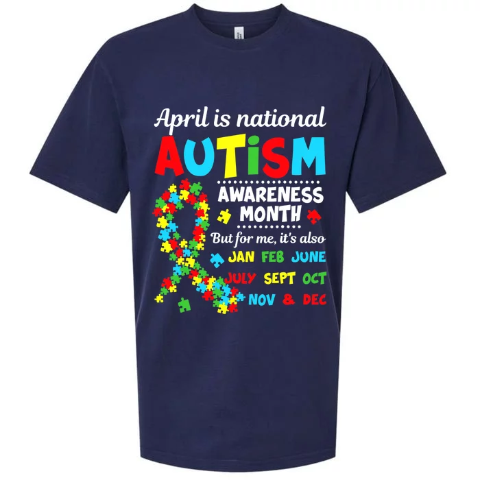 Autism Awareness - April is National Autism Awareness Month Sueded Cloud Jersey T-Shirt