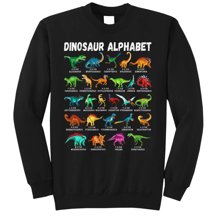 Alphabet AZ ABC Dino Identification Types Of Dinosaurs Sweatshirt