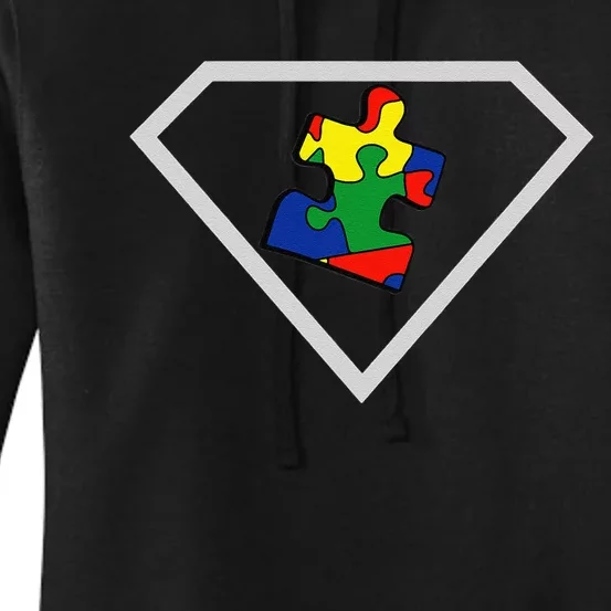 Autism Awareness Autism Superhero Gift Women's Pullover Hoodie