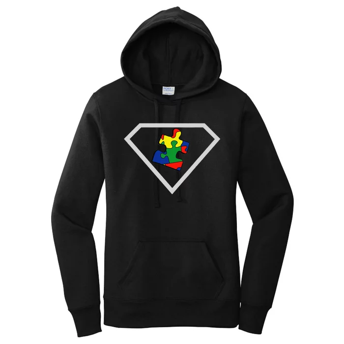 Autism Awareness Autism Superhero Gift Women's Pullover Hoodie