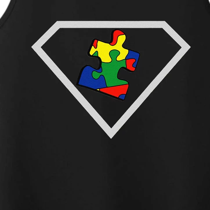 Autism Awareness Autism Superhero Gift Performance Tank