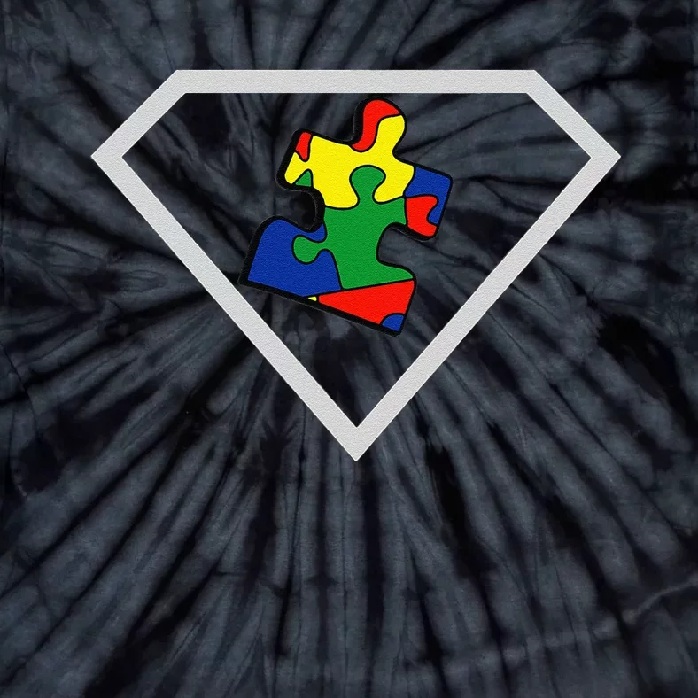 Autism Awareness Autism Superhero Gift Tie-Dye T-Shirt