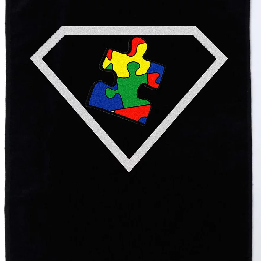 Autism Awareness Autism Superhero Gift Platinum Collection Golf Towel