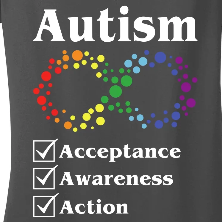 Autism Acceptance Awareness Action Women's V-Neck T-Shirt