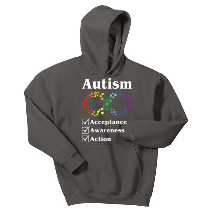 Autism Acceptance Awareness Action Kids Hoodie