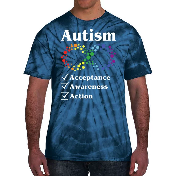 Autism Acceptance Awareness Action Tie-Dye T-Shirt