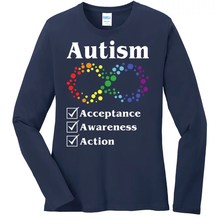 Autism Acceptance Awareness Action Ladies Long Sleeve Shirt