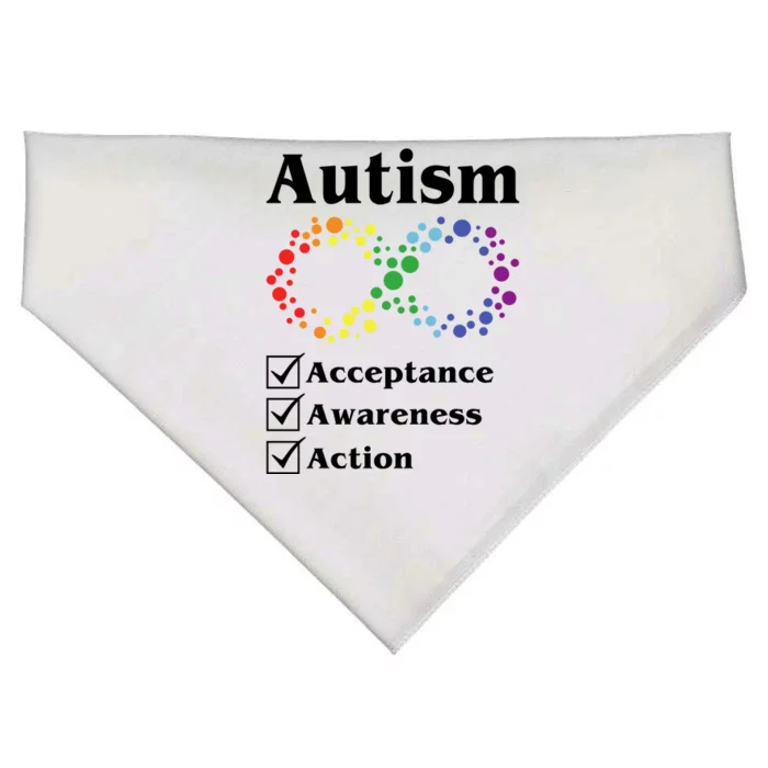 Autism Acceptance Awareness Action USA-Made Doggie Bandana