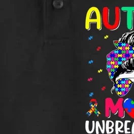 Autistic Autism Awareness Mom Life  Bleached Dry Zone Grid Performance Polo