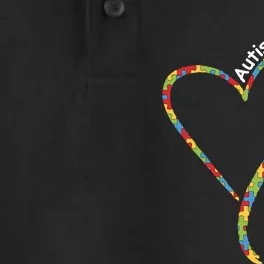 Autism Awareness Autism Grandma Heart Dry Zone Grid Performance Polo