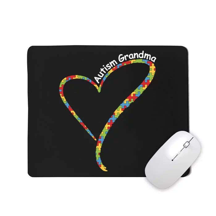 Autism Awareness Autism Grandma Heart Mousepad