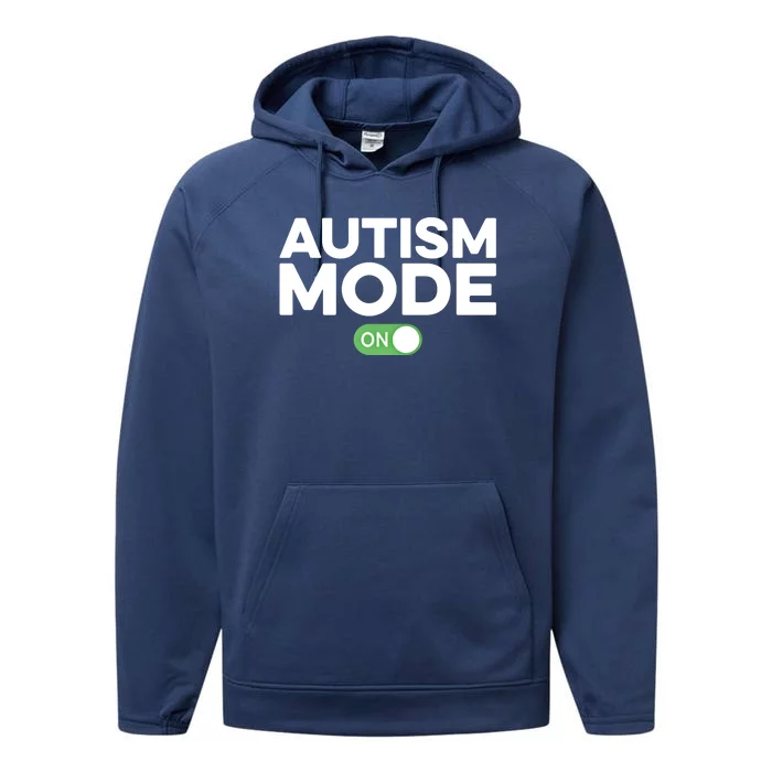 Aspergers Awareness Autism Mode Great Gift Great Gift Performance Fleece Hoodie