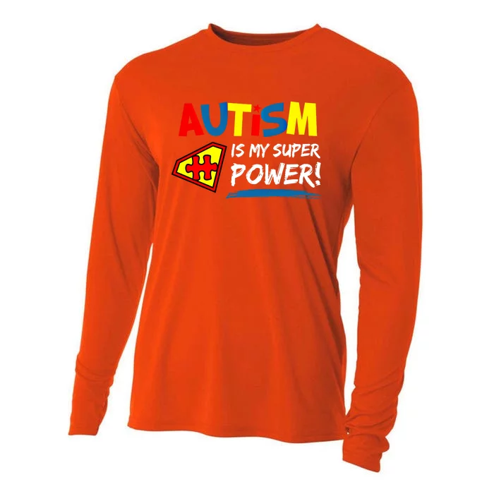 Autism Awareness Autism Is My Super Power Superhero Gift Cooling Performance Long Sleeve Crew