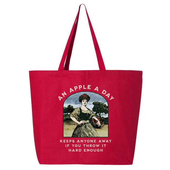 An Apple a Day Keeps Anyone Away If You Throw It Hard Enough 25L Jumbo Tote