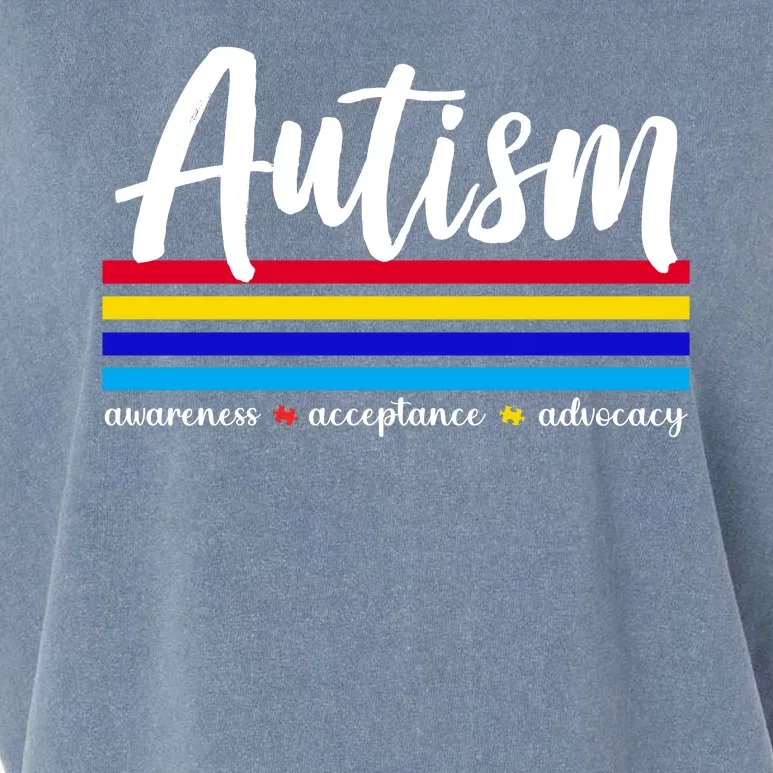 Autism Awareness Acceptance Advocacy Garment-Dyed Women's Muscle Tee