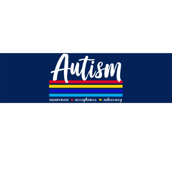 Autism Awareness Acceptance Advocacy Bumper Sticker