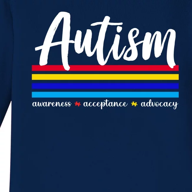 Autism Awareness Acceptance Advocacy Baby Long Sleeve Bodysuit