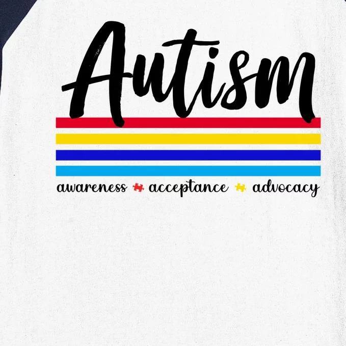 Autism Awareness Acceptance Advocacy Baseball Sleeve Shirt