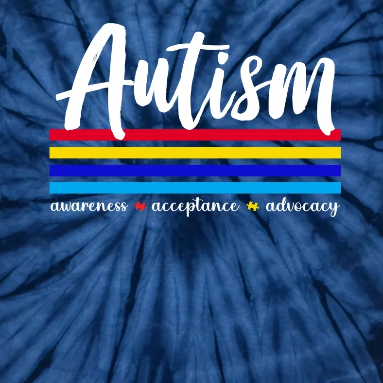 Autism Awareness Acceptance Advocacy Tie-Dye T-Shirt