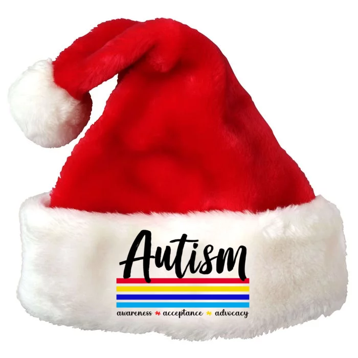 Autism Awareness Acceptance Advocacy Premium Christmas Santa Hat