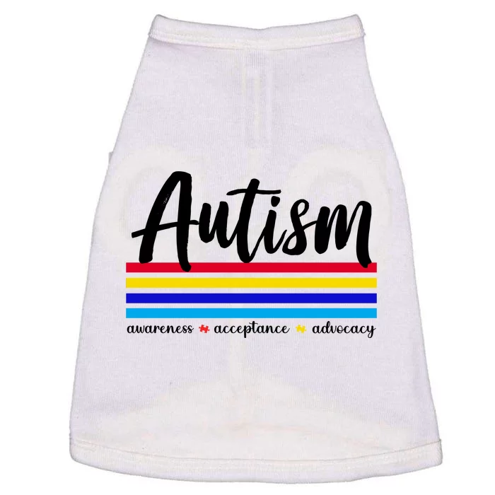 Autism Awareness Acceptance Advocacy Doggie Tank