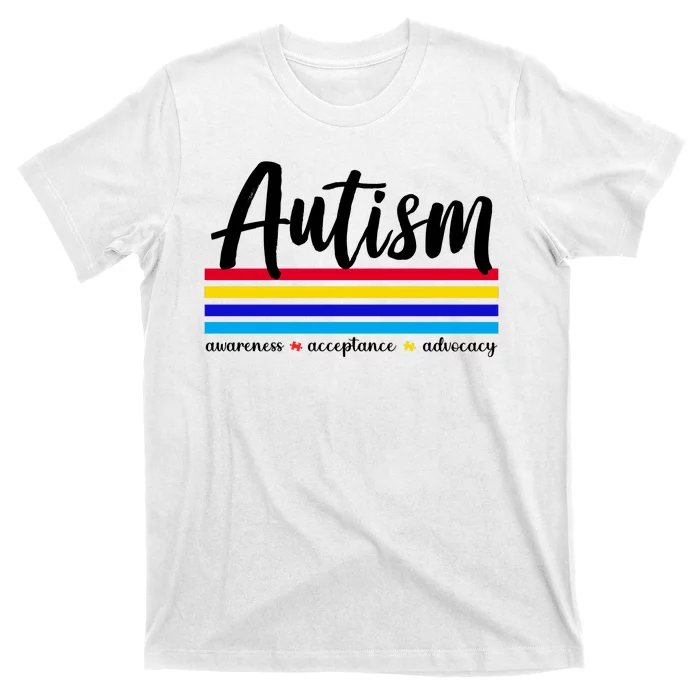 Autism Awareness Acceptance Advocacy T-Shirt