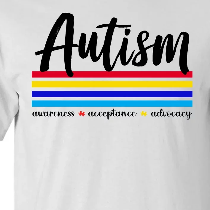 Autism Awareness Acceptance Advocacy Tall T-Shirt