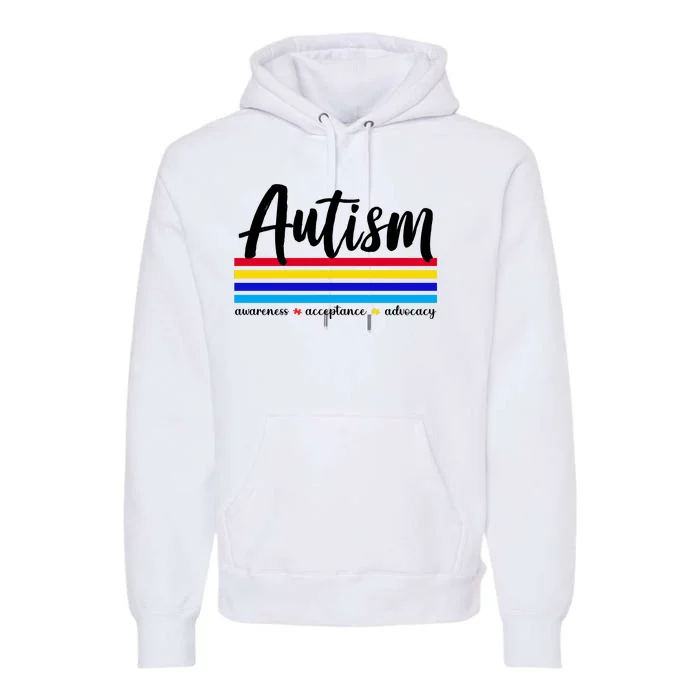 Autism Awareness Acceptance Advocacy Premium Hoodie