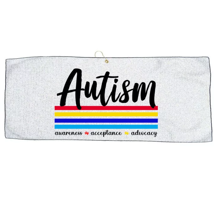 Autism Awareness Acceptance Advocacy Large Microfiber Waffle Golf Towel