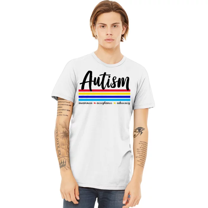 Autism Awareness Acceptance Advocacy Premium T-Shirt