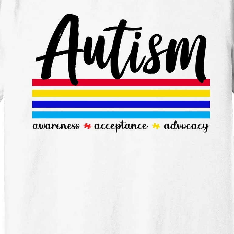 Autism Awareness Acceptance Advocacy Premium T-Shirt