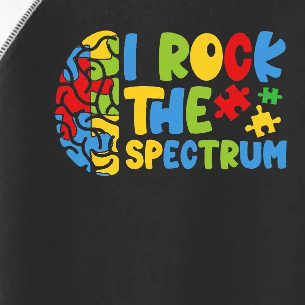 Autistic Autism Awareness I Rock The Spectrum Toddler Fine Jersey T-Shirt