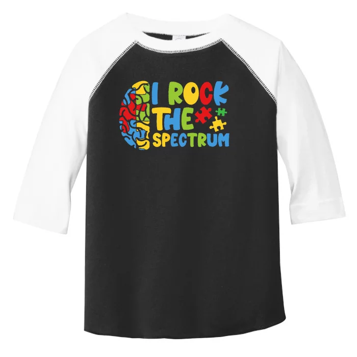 Autistic Autism Awareness I Rock The Spectrum Toddler Fine Jersey T-Shirt