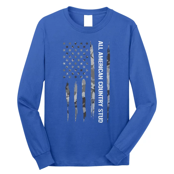 American: All American Country Stud American Flag Gift Long Sleeve Shirt