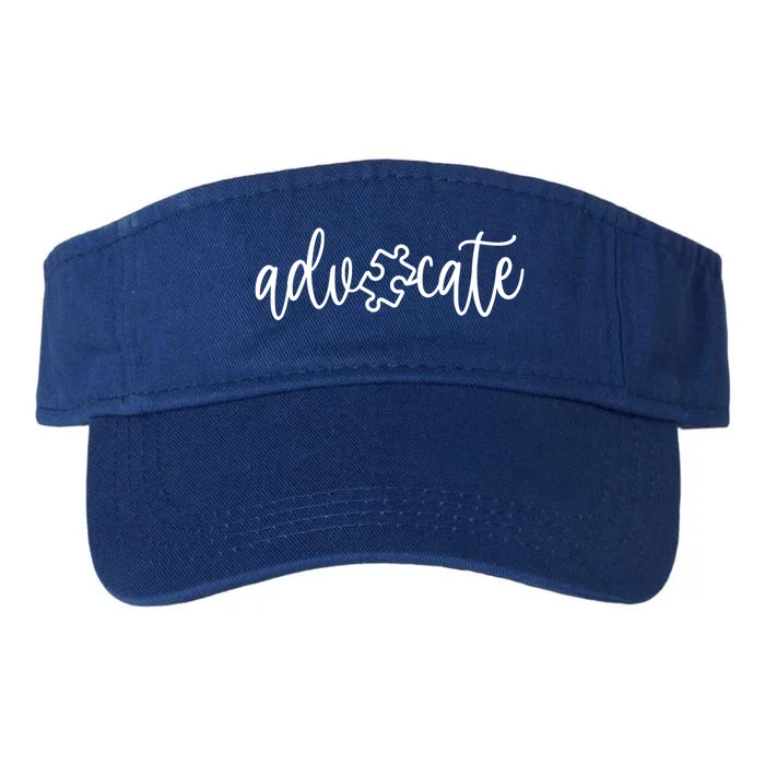 Advocate Autism Awareness Gift Autism Support Funny Gift Valucap Bio-Washed Visor