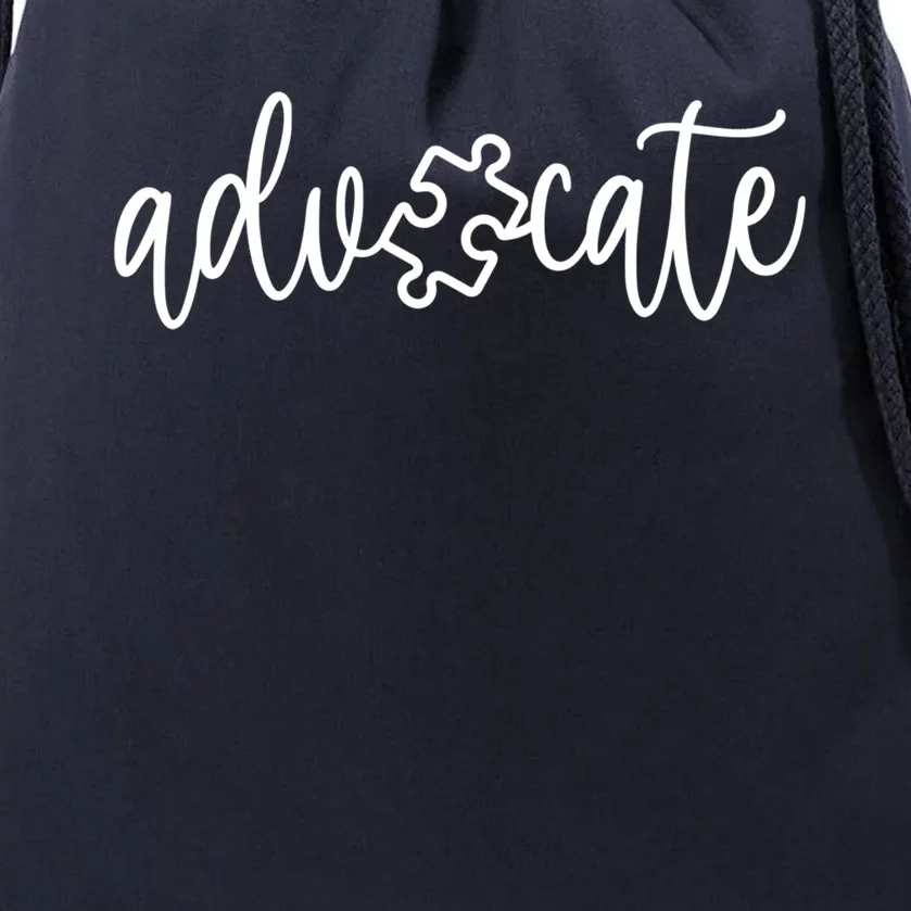 Advocate Autism Awareness Gift Autism Support Funny Gift Drawstring Bag