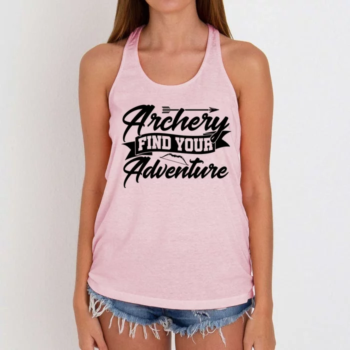 Archery Archer Arrow Bow Hunting Hunting Lover Athletic Great Gift Women's Knotted Racerback Tank