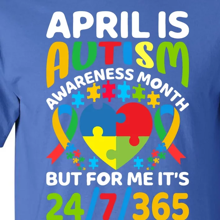 April Autism Awareness Month Autism Advocacy Autism Ribbon Autism Support Tall T-Shirt