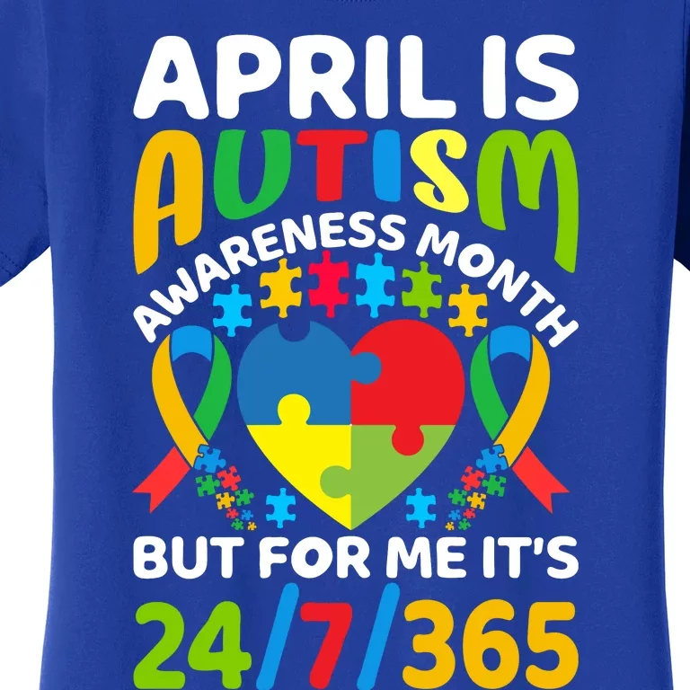 April Autism Awareness Month Autism Advocacy Autism Ribbon Autism Support Women's T-Shirt