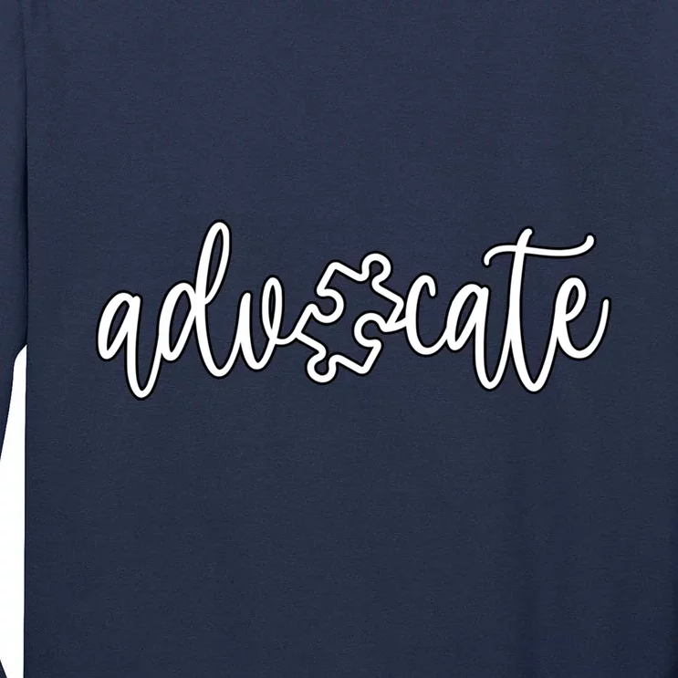 Autism Awareness Autistic Advocate Puzzle Gift Tall Long Sleeve T-Shirt