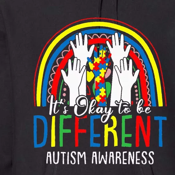 Autism Awareness Autistic Support It's Ok To Be Different Premium Hoodie