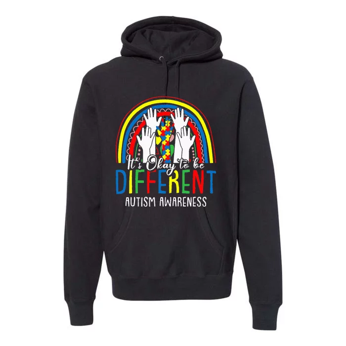 Autism Awareness Autistic Support It's Ok To Be Different Premium Hoodie