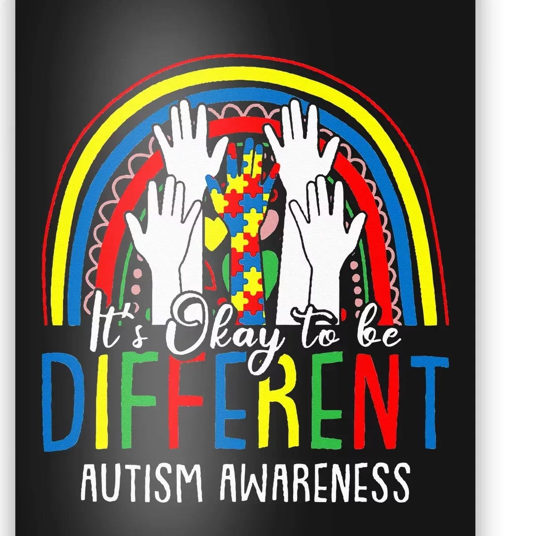 Autism Awareness Autistic Support It's Ok To Be Different Poster